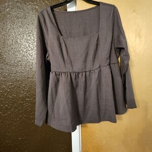 Elegant Gray Women's Top
